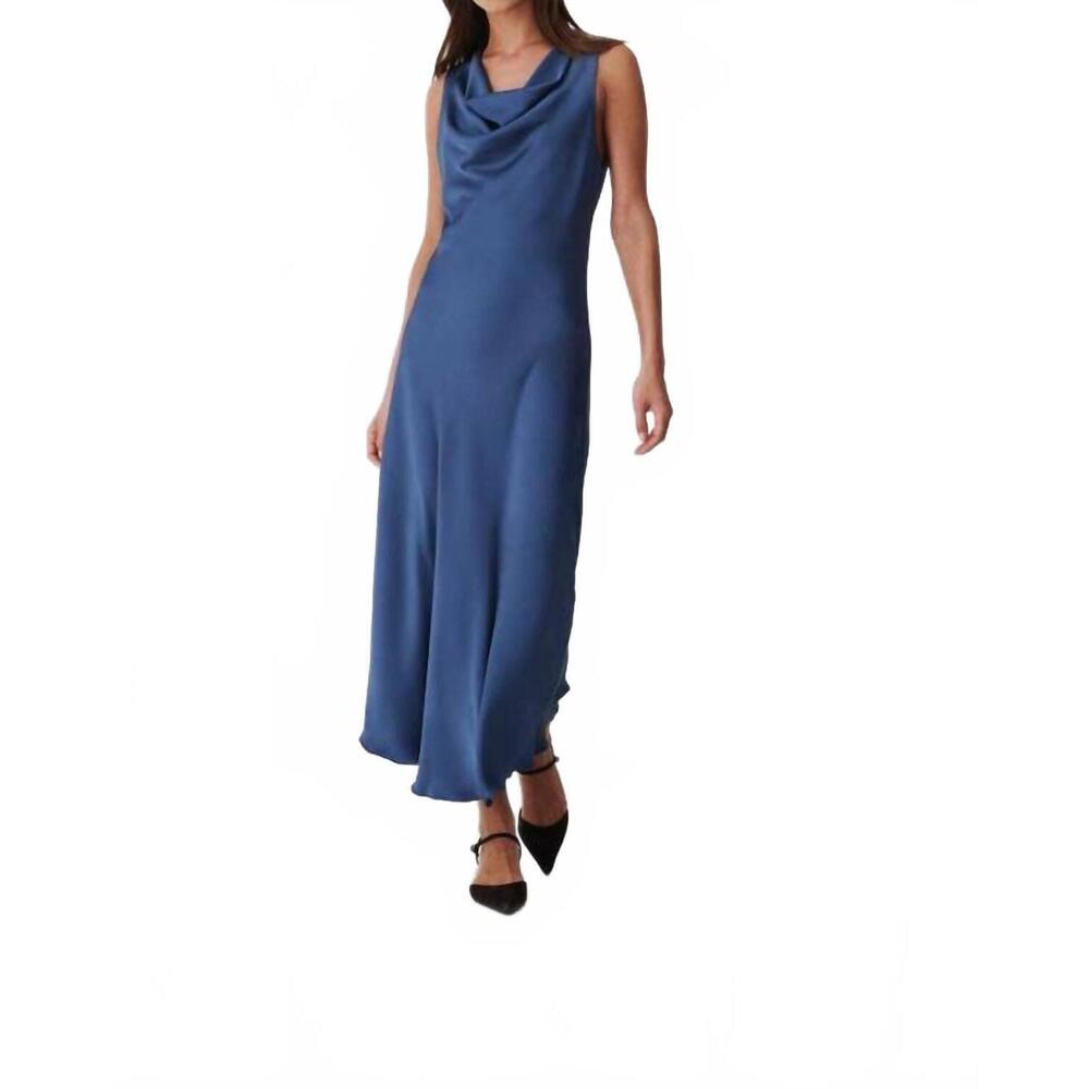 NEW KARMAMIA flow dress in semi rich crown blue